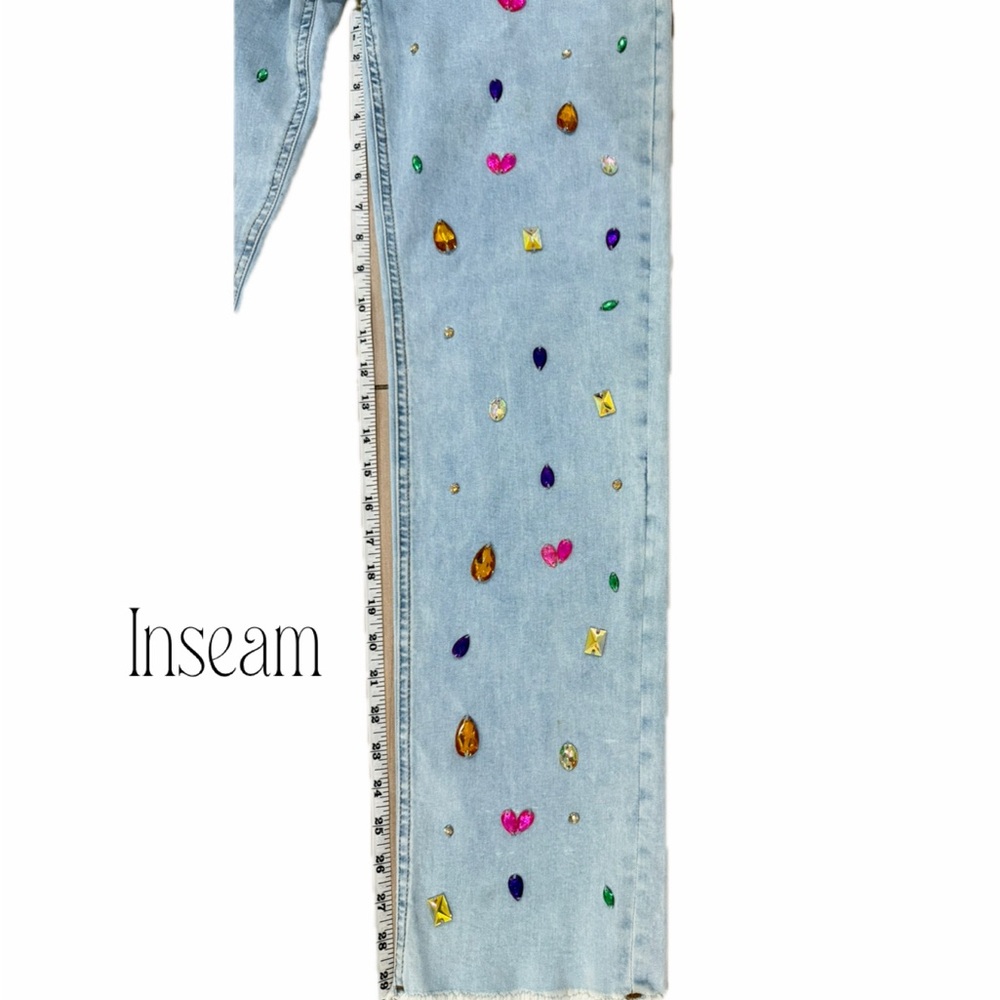 Embellished Light Blue Jeans - Picture 7 of 7